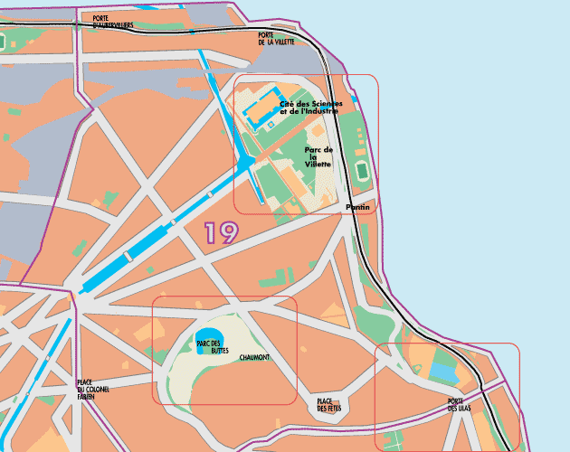 Paris Map, grid a5