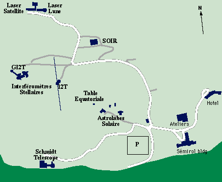 CERGA map - or use the text buttons below