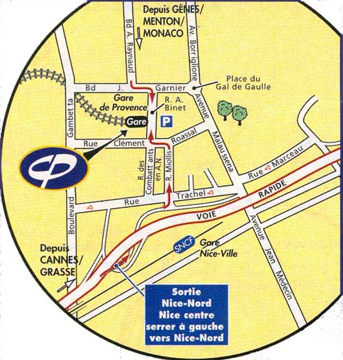 Nice Gare du Sud Map 