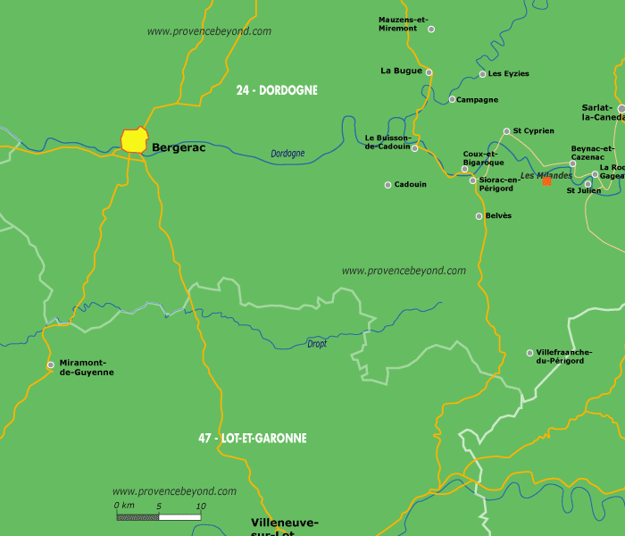 France Map Bergerac
