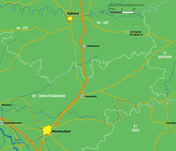 France Map Cahors