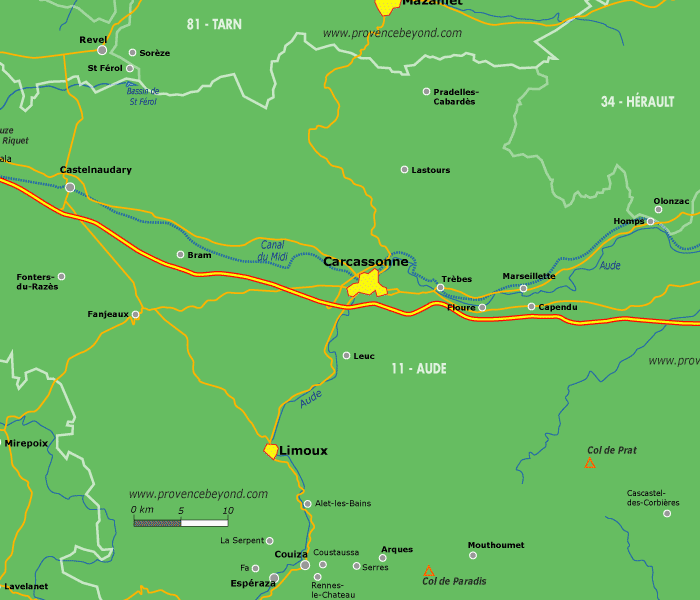Where Is Carcassonne In France Map Map
