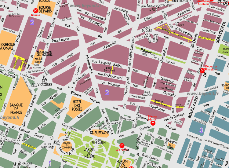 F08 Paris Detail Map Etienne Marcel 