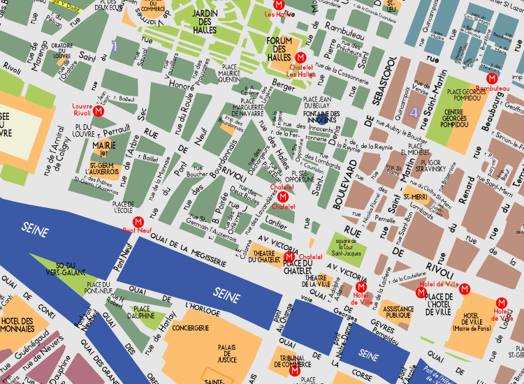 G08 Paris Detail Map Chatelet 