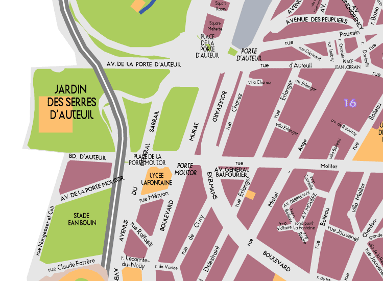 J01 Paris Detail Map Jardin des Serres 