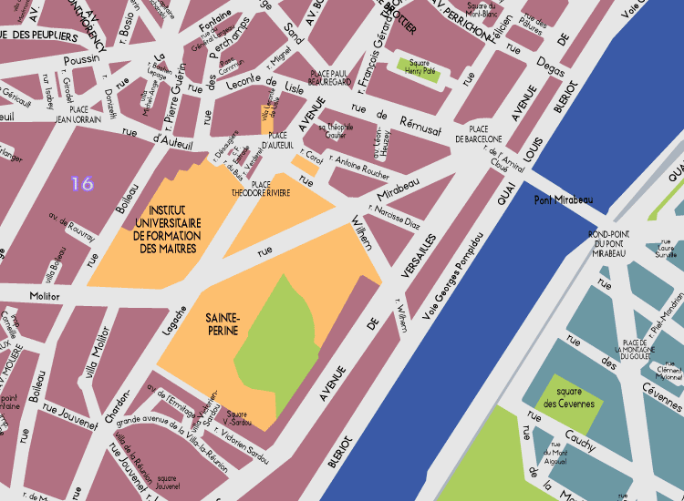 J02 Paris Detail Map Sainte-Perine Mirabeau 