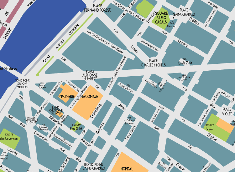 J03 Paris Detail Map Mirabeau 15th 