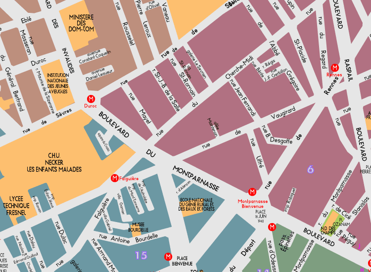 J06 Paris Detail Map Montarnasse 