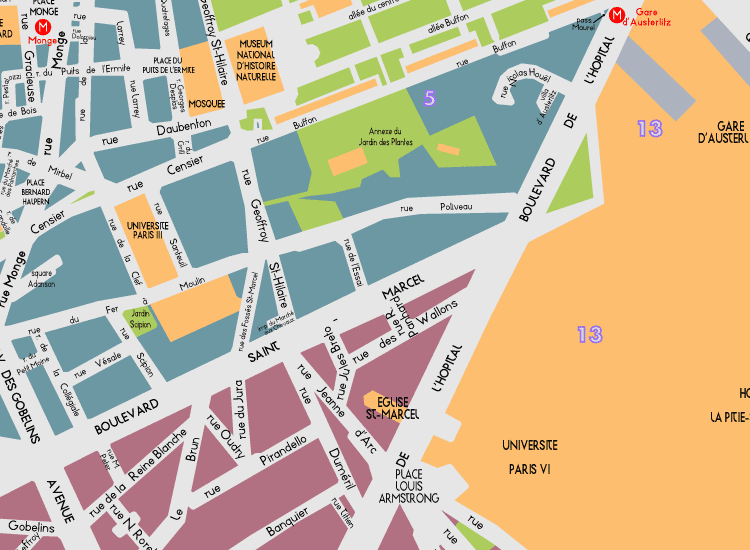 K09 Paris Detail Map Pitie-Salpetriere 
