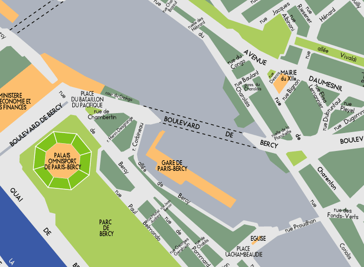 K11 Paris Detail Map Bercy 