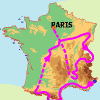 France Tour-de-France 2009 map