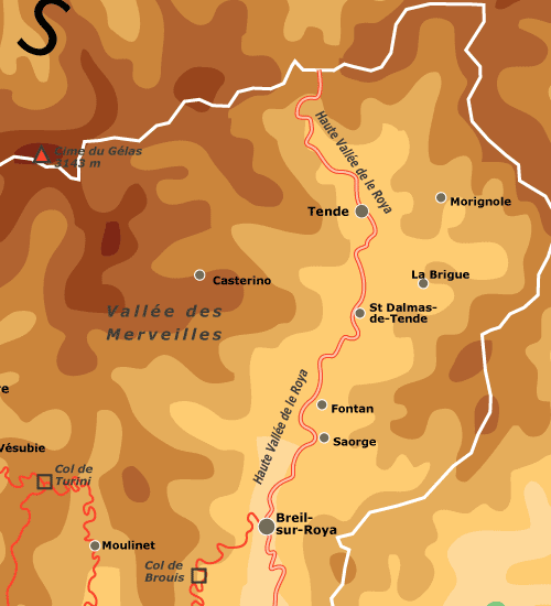 Val Tinee S map