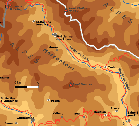 Val Tinee S map