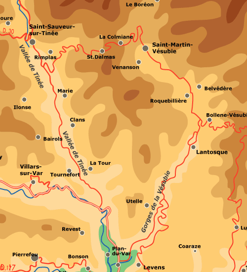 Val Tinee S map