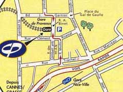 Nice Gare du Sud map 