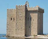 Old fortified monastery on Saint Honorat