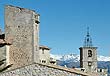 Bezaudun-les-Alpes with the namesake Alpes snow covered in the distance.