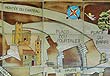 A village map of Bezaudun-les-Alpes, in earth-toned tiles.