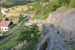 Ancient paved road descending southwest from