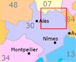 Aiguèze Area Map