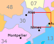 Saint Laurent-des-Arbres Area Map