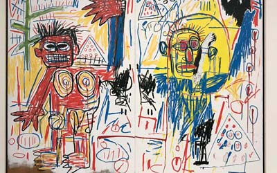 Basquiat: Duality, 1982 a painting of