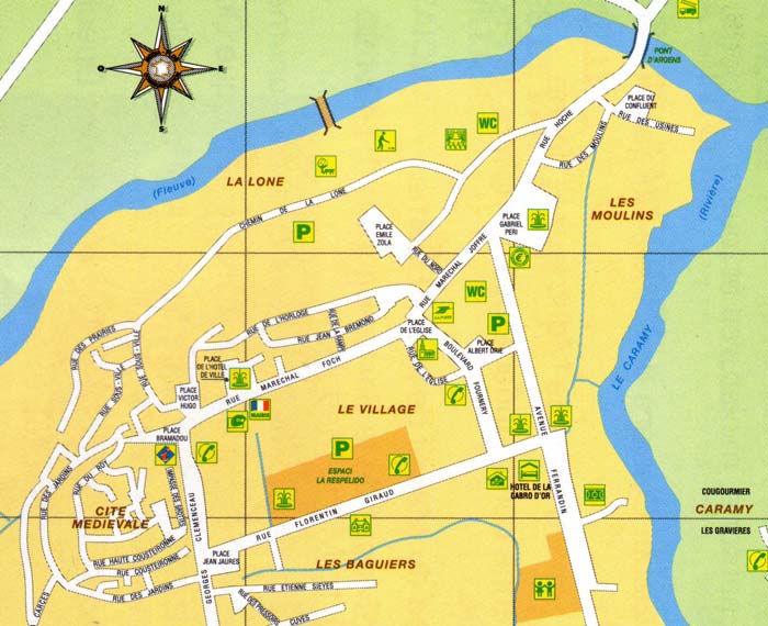 Carces Village Map 
