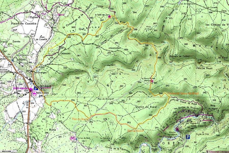 L&egrave;que Menhir Map 