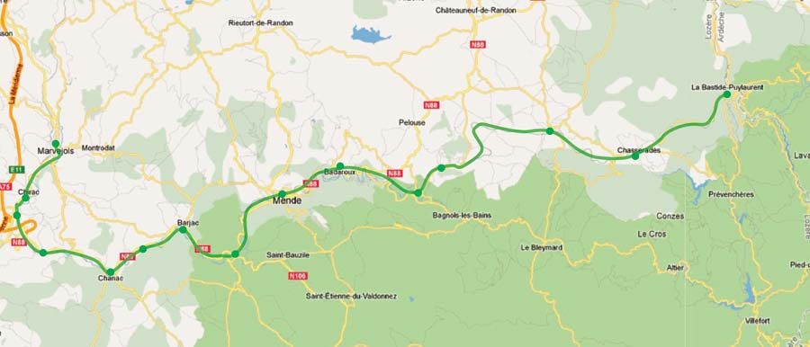Perpignon - Villefranche/Vernet Rail Map