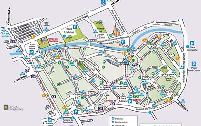 Map of Pernes-les-Fountains fountains