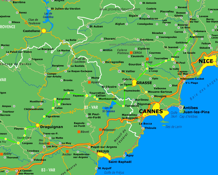 Lost Railways Area Map, by Provence Beyond
