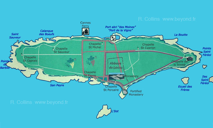 St Honorat Island Map 