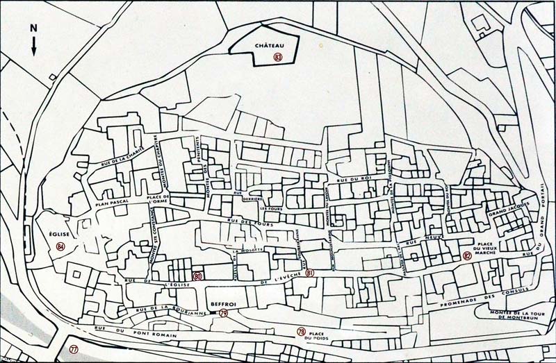 Vaison-la-Romaine Haute Ville Map 