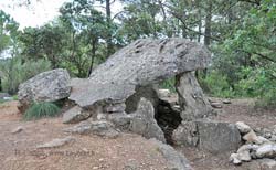 Adrets Dolmen Southeast, end angle view