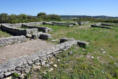 Roman ruins at the large residential