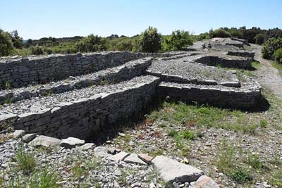 Stone ramparts at the northwest corner