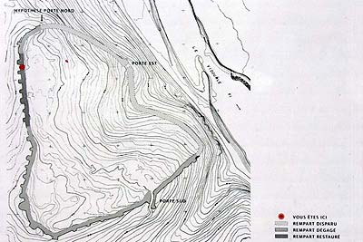 Drawing of the ramparts of the