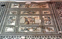 A section of Roman mosaic floor