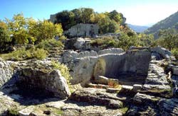 Stone buildings and carved rooms at