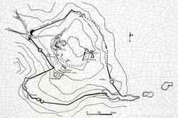Map of the Gaujac Oppidum hilltop