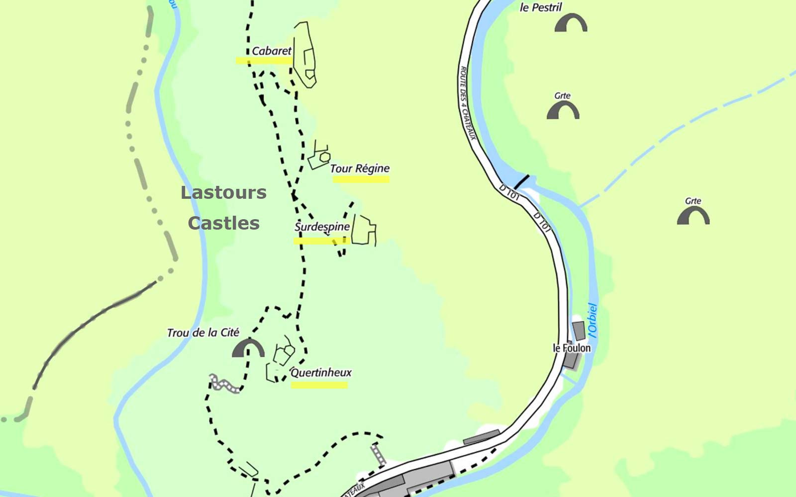  Lastours Castles photo lastours-castles-map002bb.jpg