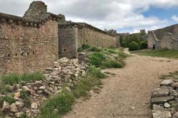 Inside the visitable walled enclosure of