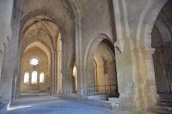 Silvacane Abbey church interior east