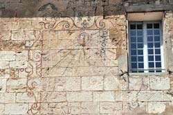 Ancient sundial (cadran solaire) on the