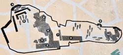 Saint Roman Abbey hilltop layout