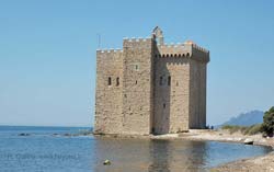 Old fortified monastery on Saint Honorat