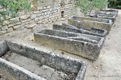 Roman sacophages, Villasse site, Vaison-la