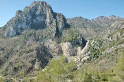 View of mountain hiding Ste Agnes