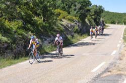 Cyclists near Sault, prior to a
