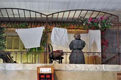 Laundry day on the terrace, inside